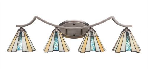 Toltec Lighting - 554-GP-9325 - Four Light Bath Bar - Zilo - Graphite