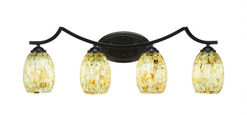 Toltec Lighting - 554-MB-406 - Four Light Bath Bar - Zilo - Matte Black