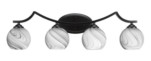 Toltec Lighting - 554-MB-4109 - Four Light Bath Bar - Zilo - Matte Black