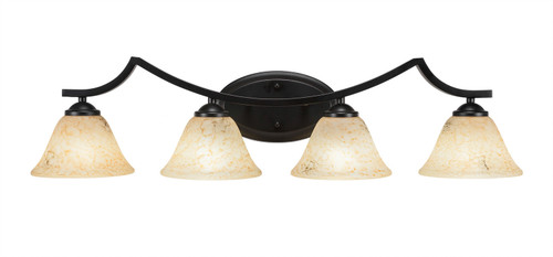 Toltec Lighting - 554-MB-508 - Four Light Bath Bar - Zilo - Matte Black