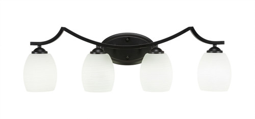Toltec Lighting - 554-MB-615 - Four Light Bath Bar - Zilo - Matte Black