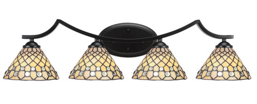 Toltec Lighting - 554-MB-9415 - Four Light Bath Bar - Zilo - Matte Black