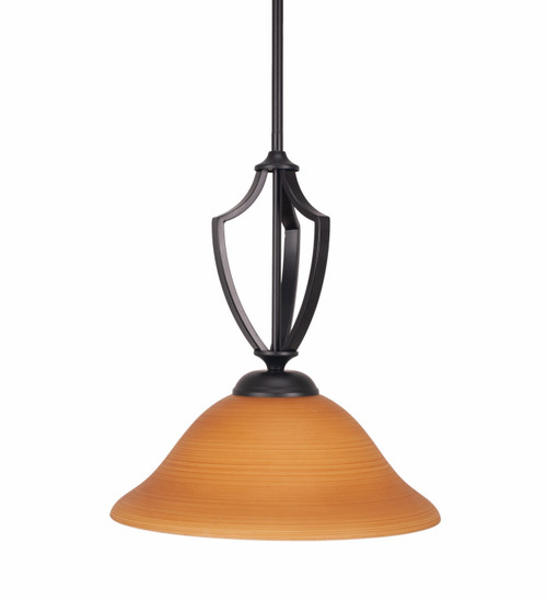 Toltec Lighting - 562-MB-624 - One Light Pendant - Zilo - Matte Black