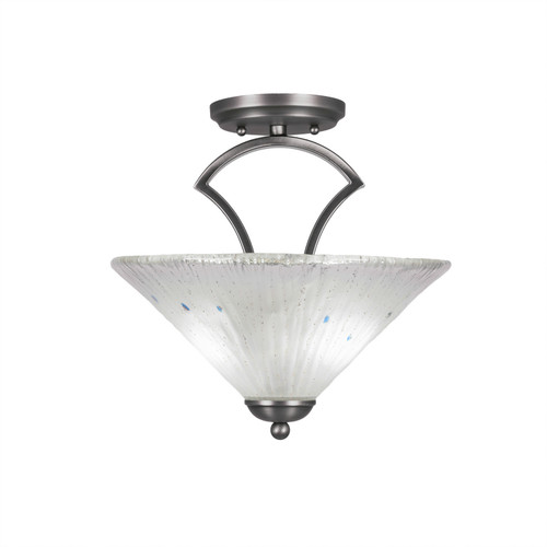 Toltec Lighting - 563-GP-701 - Two Light Semi-Flush Mount - Zilo - Graphite