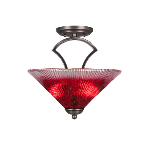 Toltec Lighting - 563-GP-706 - Two Light Semi-Flush Mount - Zilo - Graphite