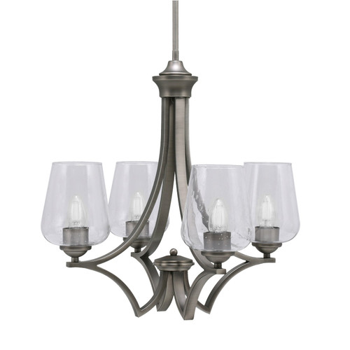 Toltec Lighting - 564-GP-210 - Four Light Chandelier - Zilo - Graphite