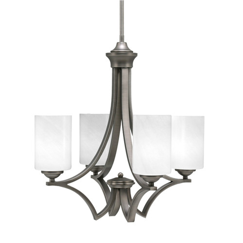 Toltec Lighting - 564-GP-3001 - Four Light Chandelier - Zilo - Graphite