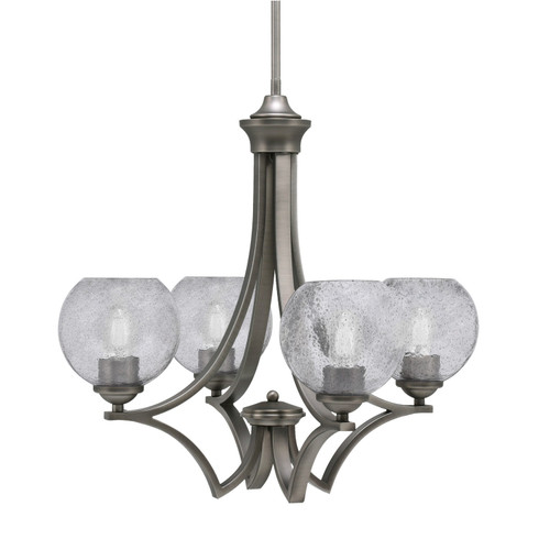 Toltec Lighting - 564-GP-4102 - Four Light Chandelier - Zilo - Graphite