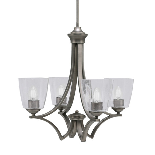 Toltec Lighting - 564-GP-461 - Four Light Chandelier - Zilo - Graphite