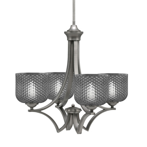 Toltec Lighting - 564-GP-4612 - Four Light Chandelier - Zilo - Graphite