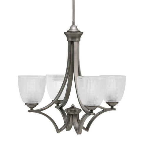 Toltec Lighting - 564-GP-500 - Four Light Chandelier - Zilo - Graphite