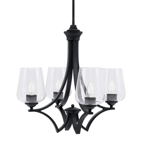 Toltec Lighting - 564-MB-210 - Four Light Chandelier - Zilo - Matte Black