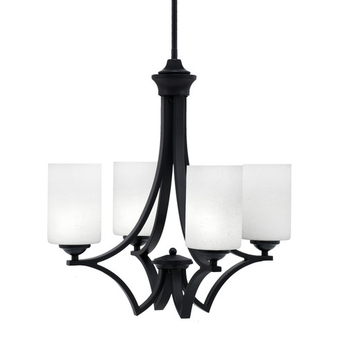 Toltec Lighting - 564-MB-310 - Four Light Chandelier - Zilo - Matte Black