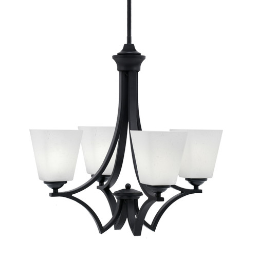 Toltec Lighting - 564-MB-460 - Four Light Chandelier - Zilo - Matte Black