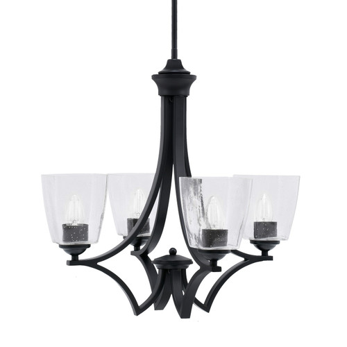 Toltec Lighting - 564-MB-461 - Four Light Chandelier - Zilo - Matte Black