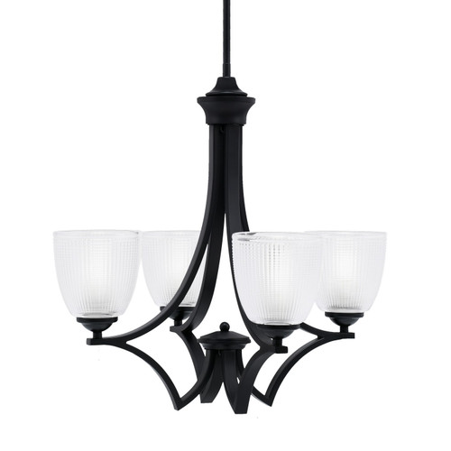 Toltec Lighting - 564-MB-500 - Four Light Chandelier - Zilo - Matte Black
