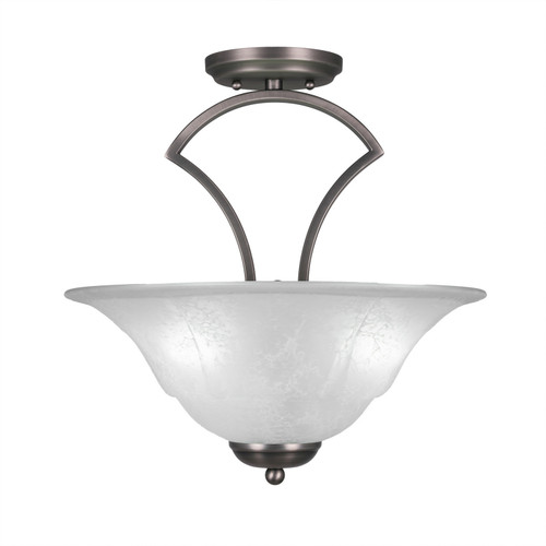 Toltec Lighting - 565-GP-53615 - Three Light Semi-Flush Mount - Zilo - Graphite