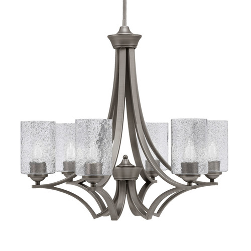 Toltec Lighting - 566-GP-3002 - Six Light Chandelier - Zilo - Graphite