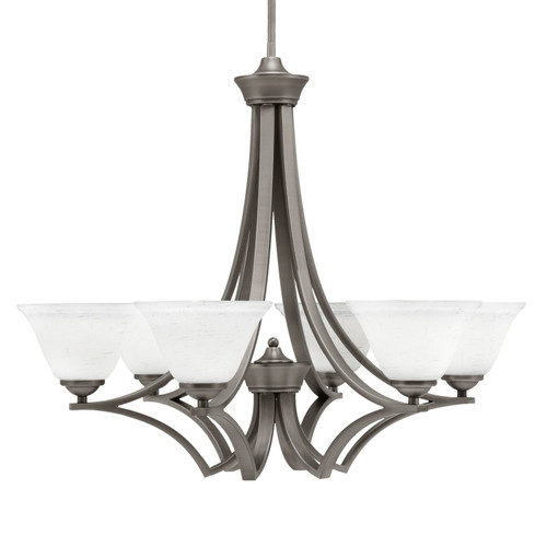 Toltec Lighting - 566-GP-311 - Six Light Chandelier - Zilo - Graphite