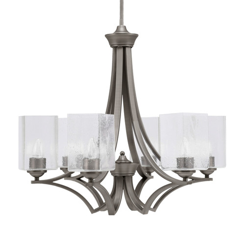 Toltec Lighting - 566-GP-530 - Six Light Chandelier - Zilo - Graphite