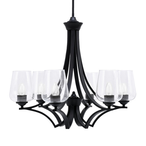 Toltec Lighting - 566-MB-210 - Six Light Chandelier - Zilo - Matte Black