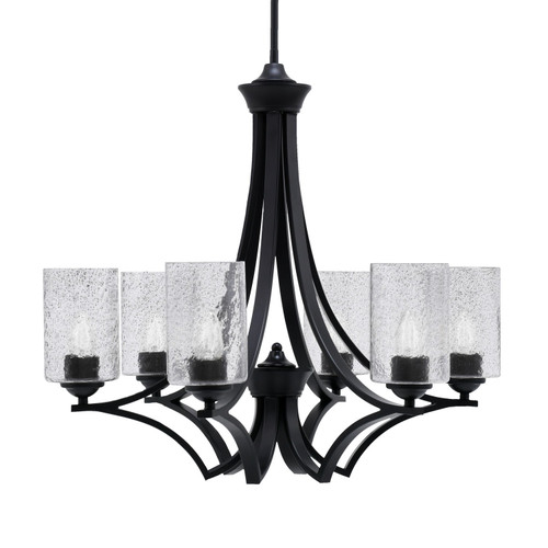 Toltec Lighting - 566-MB-3002 - Six Light Chandelier - Zilo - Matte Black