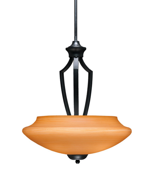 Toltec Lighting - 567-MB-686 - Three Light Pendant - Zilo - Matte Black