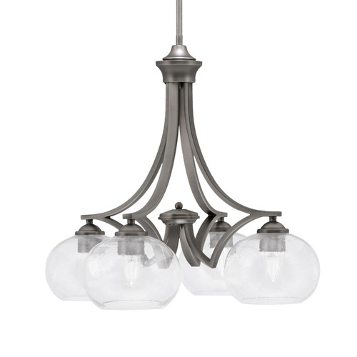 Toltec Lighting - 568-GP-202 - Four Light Chandelier - Zilo - Graphite