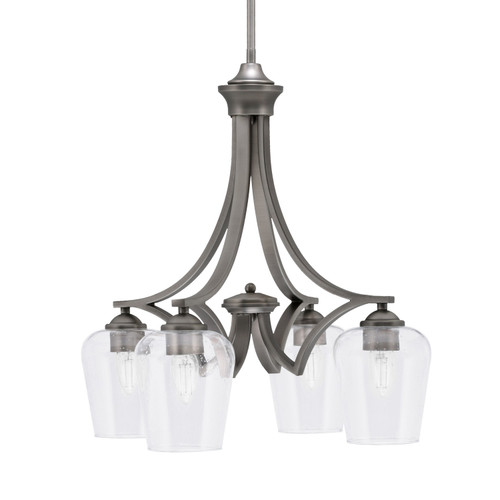 Toltec Lighting - 568-GP-210 - Four Light Chandelier - Zilo - Graphite