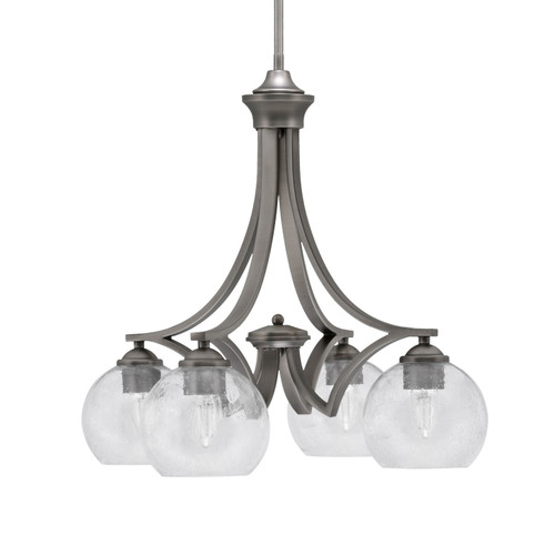 Toltec Lighting - 568-GP-4100 - Four Light Chandelier - Zilo - Graphite