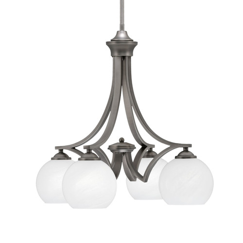 Toltec Lighting - 568-GP-4101 - Four Light Chandelier - Zilo - Graphite