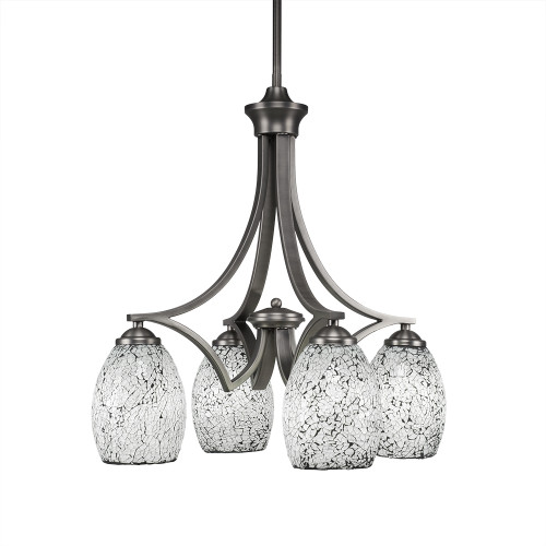 Toltec Lighting - 568-GP-4165 - Four Light Chandelier - Zilo - Graphite