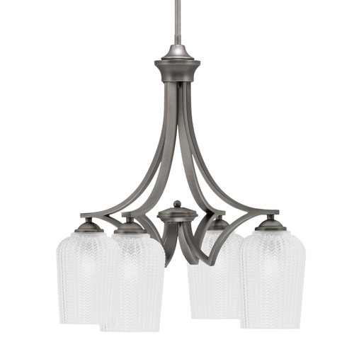 Toltec Lighting - 568-GP-4250 - Four Light Chandelier - Zilo - Graphite