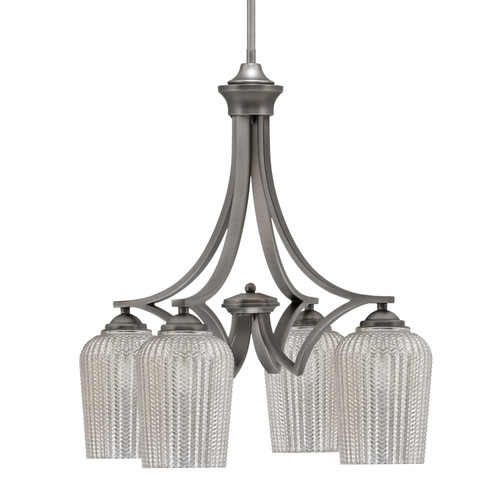 Toltec Lighting - 568-GP-4253 - Four Light Chandelier - Zilo - Graphite