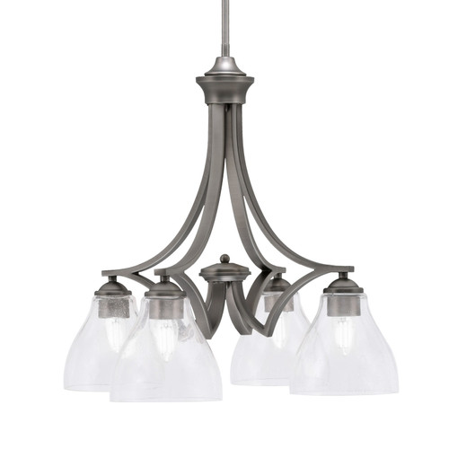 Toltec Lighting - 568-GP-4760 - Four Light Chandelier - Zilo - Graphite