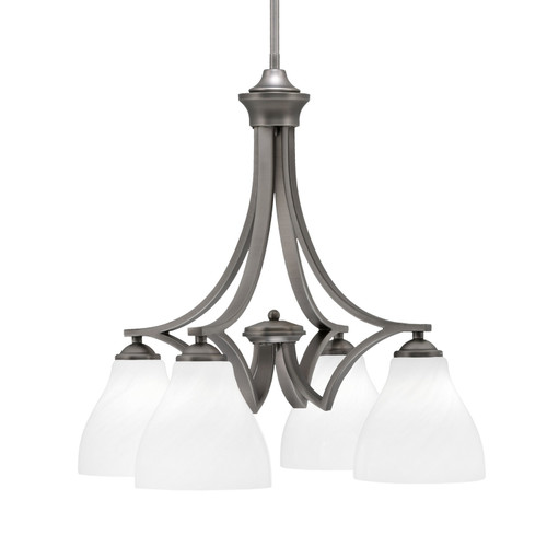 Toltec Lighting - 568-GP-4761 - Four Light Chandelier - Zilo - Graphite