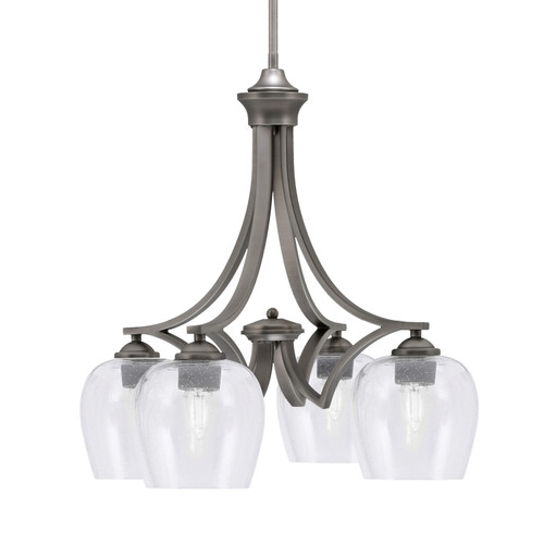 Toltec Lighting - 568-GP-4810 - Four Light Chandelier - Zilo - Graphite