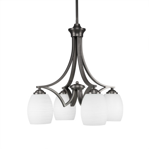 Toltec Lighting - 568-GP-615 - Four Light Chandelier - Zilo - Graphite