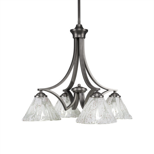 Toltec Lighting - 568-GP-7195 - Four Light Chandelier - Zilo - Graphite