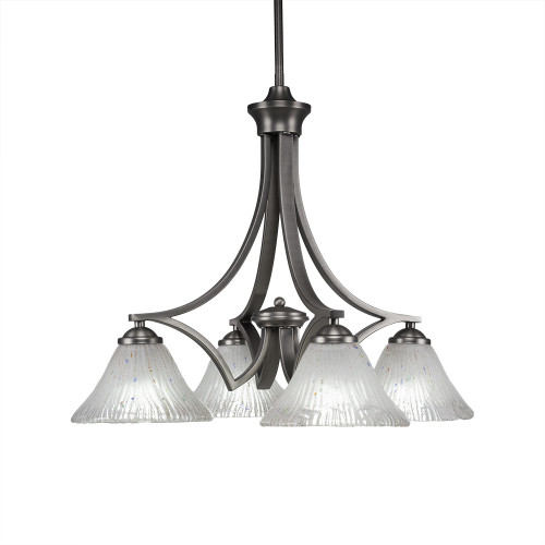 Toltec Lighting - 568-GP-751 - Four Light Chandelier - Zilo - Graphite