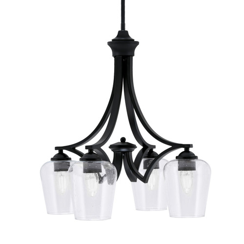 Toltec Lighting - 568-MB-210 - Four Light Chandelier - Zilo - Matte Black