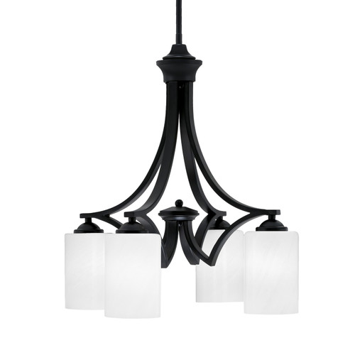 Toltec Lighting - 568-MB-3001 - Four Light Chandelier - Zilo - Matte Black