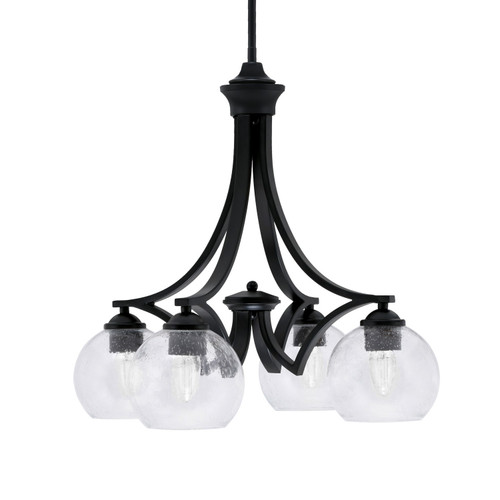 Toltec Lighting - 568-MB-4100 - Four Light Chandelier - Zilo - Matte Black