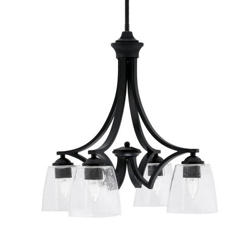 Toltec Lighting - 568-MB-461 - Four Light Chandelier - Zilo - Matte Black