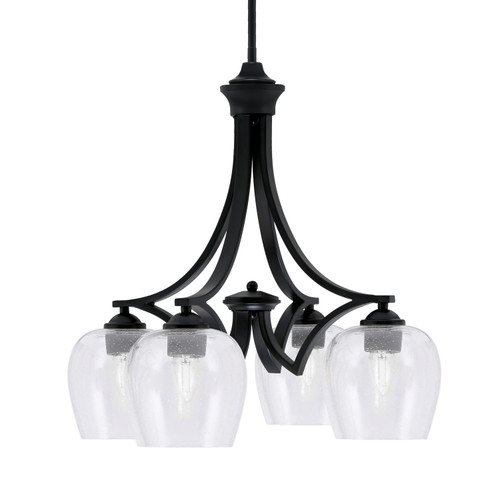 Toltec Lighting - 568-MB-4810 - Four Light Chandelier - Zilo - Matte Black