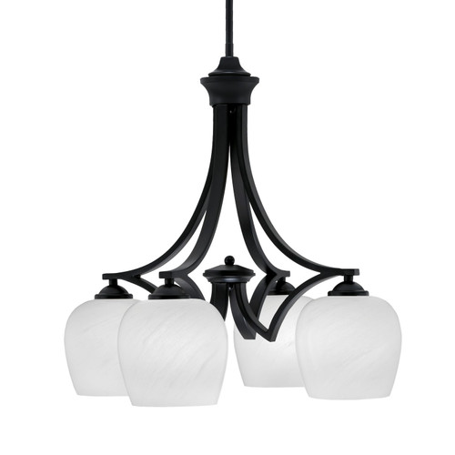 Toltec Lighting - 568-MB-4811 - Four Light Chandelier - Zilo - Matte Black