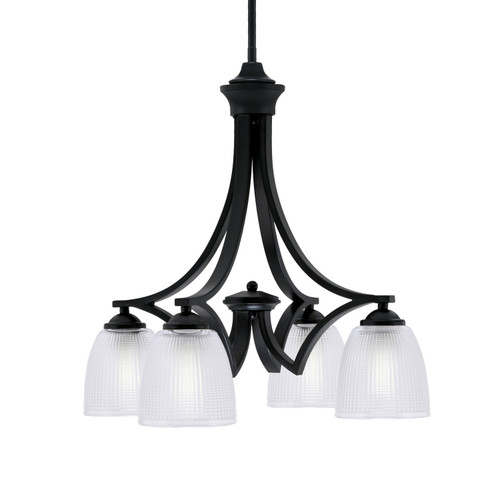 Toltec Lighting - 568-MB-500 - Four Light Chandelier - Zilo - Matte Black