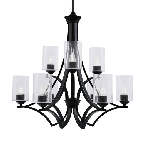 Toltec Lighting - 569-MB-300 - Nine Light Chandelier - Zilo - Matte Black