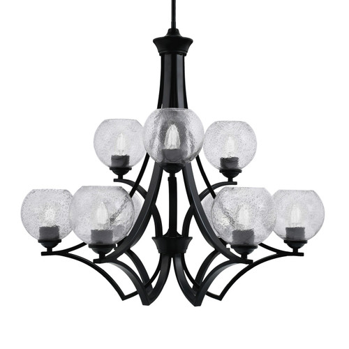 Toltec Lighting - 569-MB-4102 - Nine Light Chandelier - Zilo - Matte Black