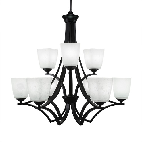 Toltec Lighting - 569-MB-460 - Nine Light Chandelier - Zilo - Matte Black